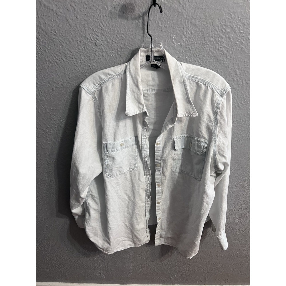 Lauren Ralph Lauren Womens Size 1X  Light Bluish Button Up Shirt